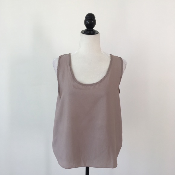 Tops - Nude Chiffon Tank